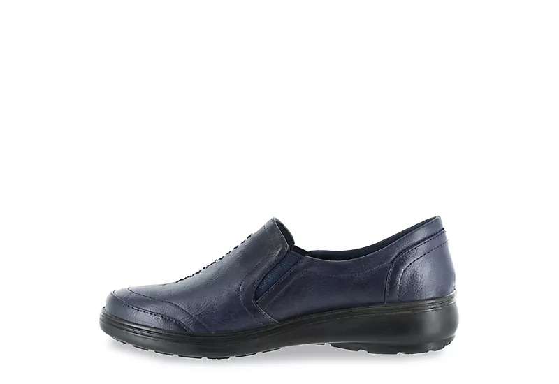 Easy Street Womens Ultimate Slip On Sneaker - Navy 6 Easy Street Womens Ultimate Slip On Sneaker - Navy - Image 4