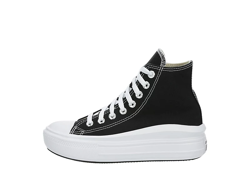 Converse Womens Chuck Taylor All Star Move High Top Sneaker - Black 6 Converse Womens Chuck Taylor All Star Move High Top Sneaker - Black - Image 4