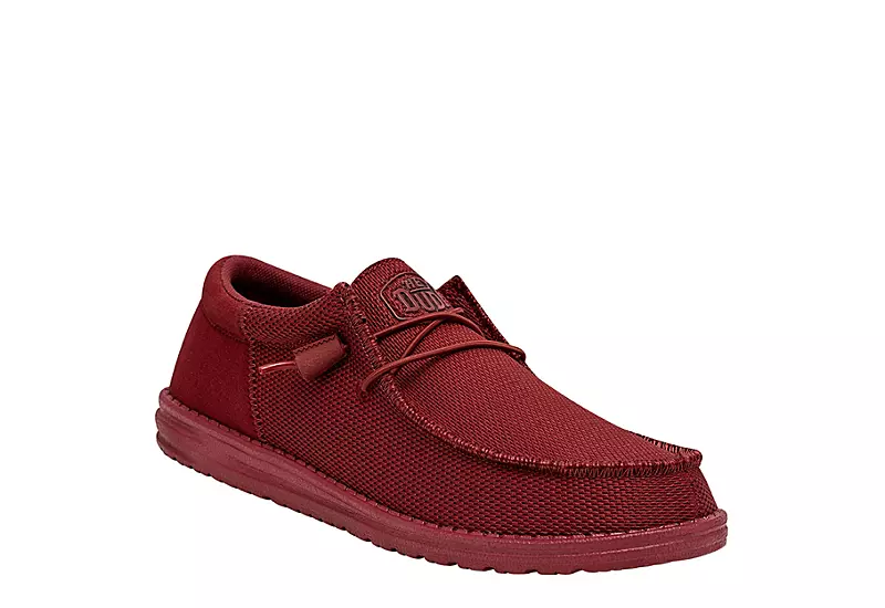 Heydude Mens Wally Slip On Sneaker - Red 3 Heydude Mens Wally Slip On Sneaker - Red