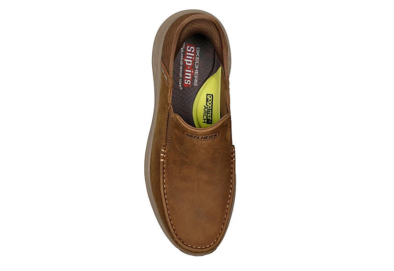Skechers Mens Slip-ins Parson Slip On Sneaker - Brown 6 Skechers Mens Slip-ins Parson Slip On Sneaker - Brown - Image 4