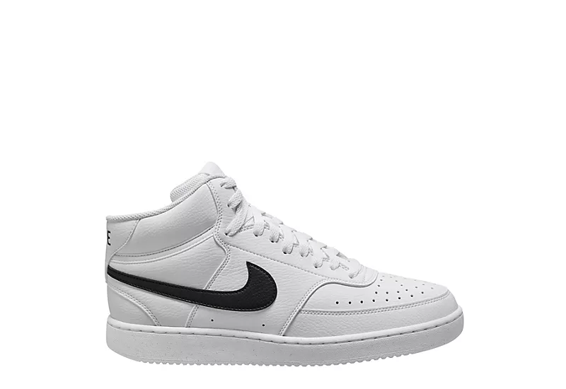 Nike Mens Court Vision Mid Sneaker - White 3 Nike Mens Court Vision Mid Sneaker - White