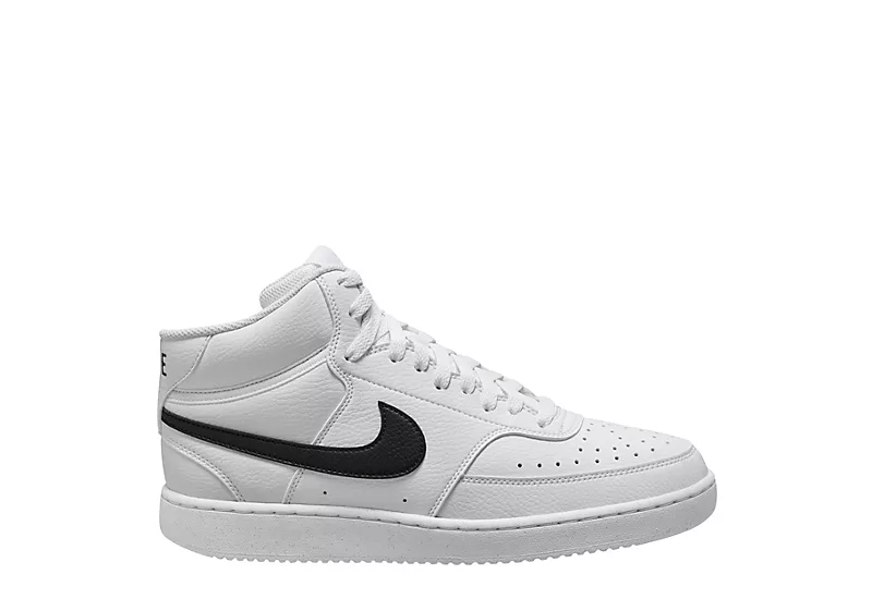 Nike Mens Court Vision Mid Sneaker - White 4 Nike Mens Court Vision Mid Sneaker - White - Image 2