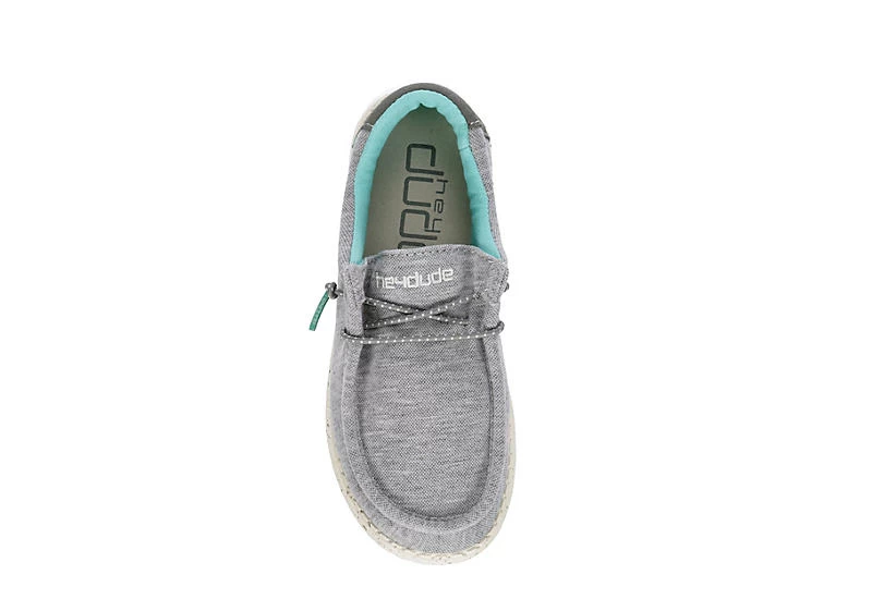 Heydude Boys Wally Youth Slip On Sneaker - Grey 8 Heydude Boys Wally Youth Slip On Sneaker - Grey - Image 6
