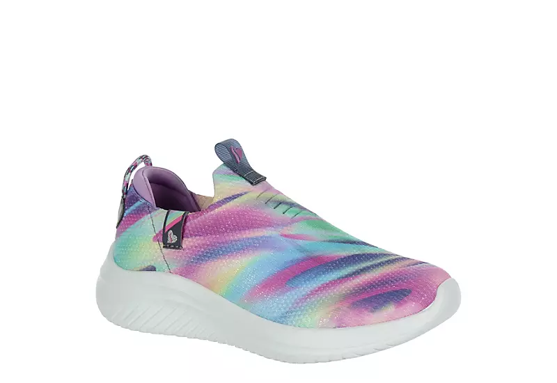 Skechers Girls Ultra Flex Slip On Sneaker - Grey 3 Skechers Girls Ultra Flex Slip On Sneaker - Grey