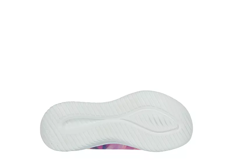 Skechers Girls Ultra Flex Slip On Sneaker - Grey 9 Skechers Girls Ultra Flex Slip On Sneaker - Grey - Image 7