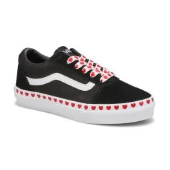 Vans Girls' Ward Heart Foxing Sneaker